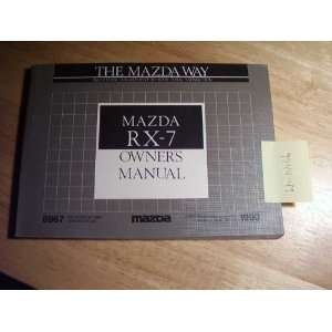  1990 Mazda RX 7 RX7 Owners Manual Mazda Books