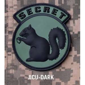 Milspec Monkey Secret Squirrel PVC Patch (ACU DARK):  