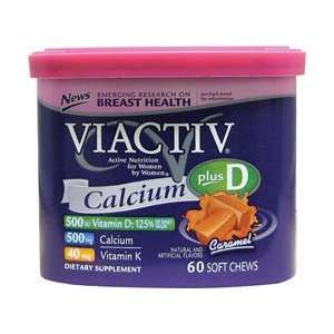  Calcium Plus D (Caramel) 60 Chews by Viactiv Health 