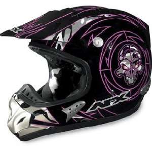  AFX FX 35 Helmet Skull Full Face Unisex Black/Pink X Small 
