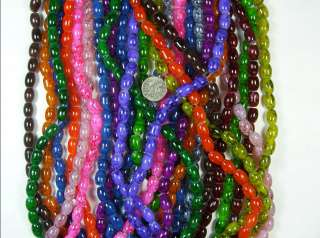 KILO MIX 8MM X 11MM SPECKLED GLASS BEADS LOT (BD 54C)  