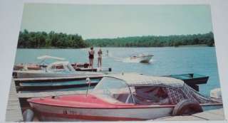Vintage Postcard Cherokee Village Hardy Ark Lake Boats  