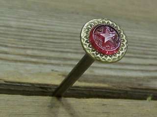 Old Victorian Antique Picture Nail Red Star  