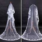   new 1T White Bridal Wedding Veil Long Trailing Cathedral bride veil