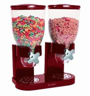 Zevro Dual Dry Food Cereal Candy Dispenser Red NEW  