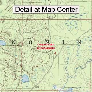  USGS Topographic Quadrangle Map   Legend Lake, Wisconsin 