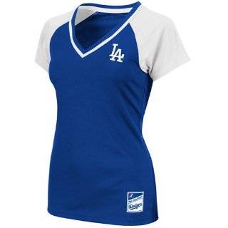   MLB Los Angeles Dodgers Womens Short Sleeve Crew Neck Tee: Clothing