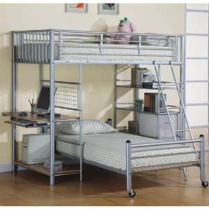  Coaster Bunks Twin Over Twin Bunk Bed with Desk: Home 