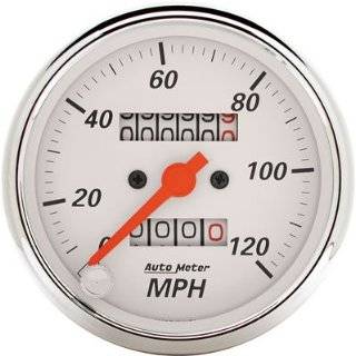 Auto Meter 1396 Arctic White 3 1/8 120 mph Mechanical Speedometer 
