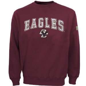  Boston College Eagles Maroon Automatic Crew Sweatshirt 