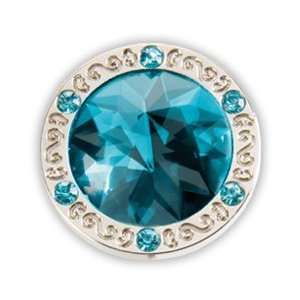  Finders Key Purse   Key Chain   Ocean Blue Gemstone 