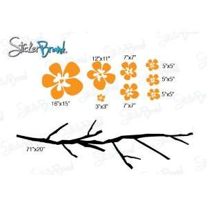    Vinyl Wall Art Decal Sticker Flower Branches 