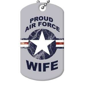  Proud Air Force Wife Dog Tag and Chain 