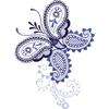 Brother/Babylock Embroidery Card PAISLEY BUTTERFLIES  