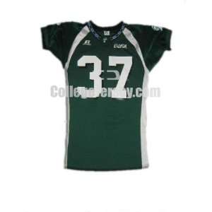  Green No. 37 Game Used Tulane Russell Football Jersey 