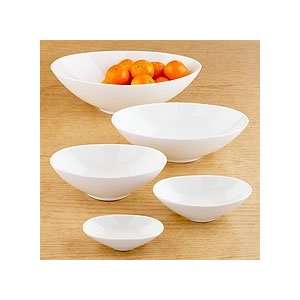  White Oval Bowls