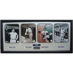 Yankee Legends Photo with Piece of Dugout Wall  Overstock