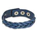 Blue Braided Leather Snap Bracelet MSRP $28.00 