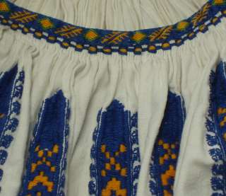 Hand Embroidered Romanian peasant blouse folk costume ethnic clothing 