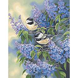 Dimensions Chickadees and Lilacs Paint By Number Kit  Overstock