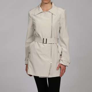 Anne Klein Womens Asymmetric Bonded Coat  