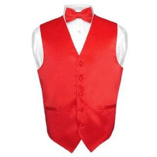  Mens RED Dress Vest and NeckTie Set for Suit or Tuxedo 