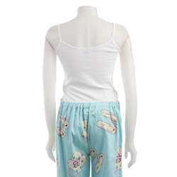 Aegean Apparel Womens Purse and Flip Flop Printed Pajama Set 