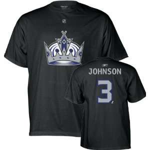 Jack Johnson Black Reebok Name and Number Los Angeles Kings T Shirt 