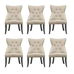 Daphne Beige Modern Dining Chairs (Set of 6)  Overstock