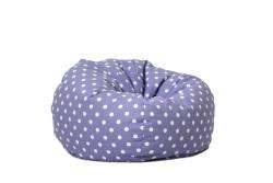 BeanSack Polka Dot Purple Bean Bag Chair  