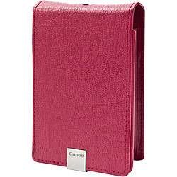 Canon Deluxe Pink Leather Camera Case  Overstock