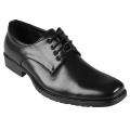 Oxford & Finch Mens Topstitched Square Toe Leather Lace up Oxfords