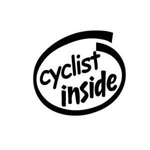  10 Cyclist Inside Vinyl Sticker Decal 