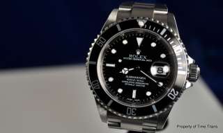 ROLEX SUBMARINER DATE 16610 F NO HOLES SOLID END LINK SEL CALIBER 3135 