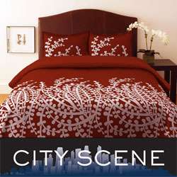 City Scene Branches Spice 3 piece Duvet Cover Set  Overstock