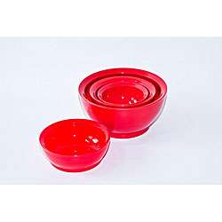   CaliStack Fire Truck Red Serving Bowls (Set of 4)  