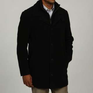 Calvin Klein Mens Stand Collar Wool Blend Coat  Overstock