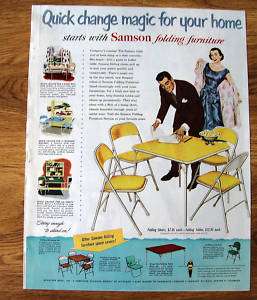1950 Samson Card Table Chairs Ad  