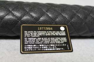 Chanel Timeless Classic Black Caviar Leather Clutch Bag New 2012C 