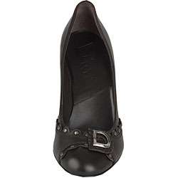 Christian Dior Ethnic Dark Brown Leather Pumps  Overstock