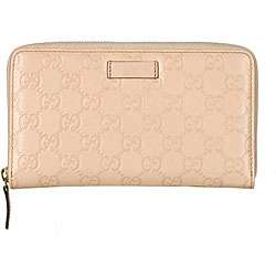 Gucci Guccissima Pink Continental Wallet  