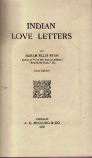 INDIAN LOVE LETTERS 1907 MARAH ELLIS RYAN ANTIQUE BOOK HOPI NATIVE 