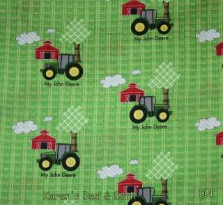 John Deere Tractor Barn Boy Green Curtain Valance NEW  