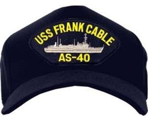 NAVY USS FRANK CABLE AS 40 USA MADE MILITARY HAT CAP  