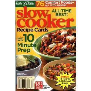  Taste of Home Slow Cooker Recipe Cards March 2006: Various 