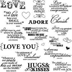 Fiskars Lasting Love 8x8 inch Quote Clear Stamp Sheet  