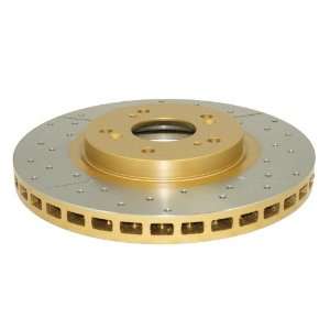 DBA DBA2510X Street Gold Cross Drilled and Slotted Front Vented Disc 