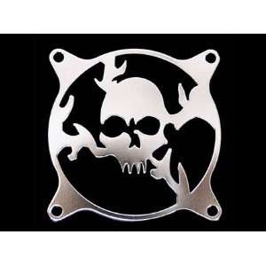   : Logisys 80mm Chrome Laser Cut Fan Grill   Pirate Skull: Electronics