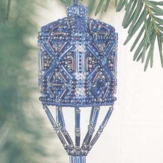 Sapphire Tassel Beaded Cross Stitched Ornament Kit Mill Hill 2001 