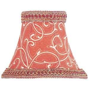  Red Jacquard Candelabra Shade Fabric: Home Improvement